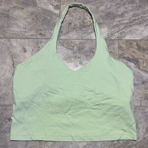 Lululemon Longline Neon Green Align Cropped Athletic Tank Top Size 14